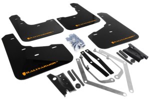 Ford Fiesta ST Mud Flaps - Rally Armor - UR Blk Flap/Orange Logo - Black - `13-`19 Ford Fiesta ST Mud Flaps - Rally Armor - UR Blk Flap/Orange Logo - Black - `13-`19